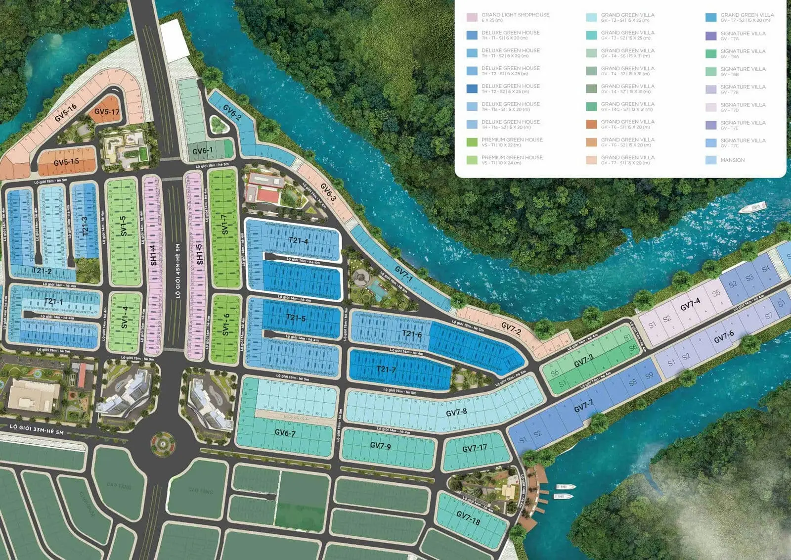 Lucky City 9 Mặt bằng Phân khu 2 Dự án Khu đô thị Lucky City Đức Hòa Long An