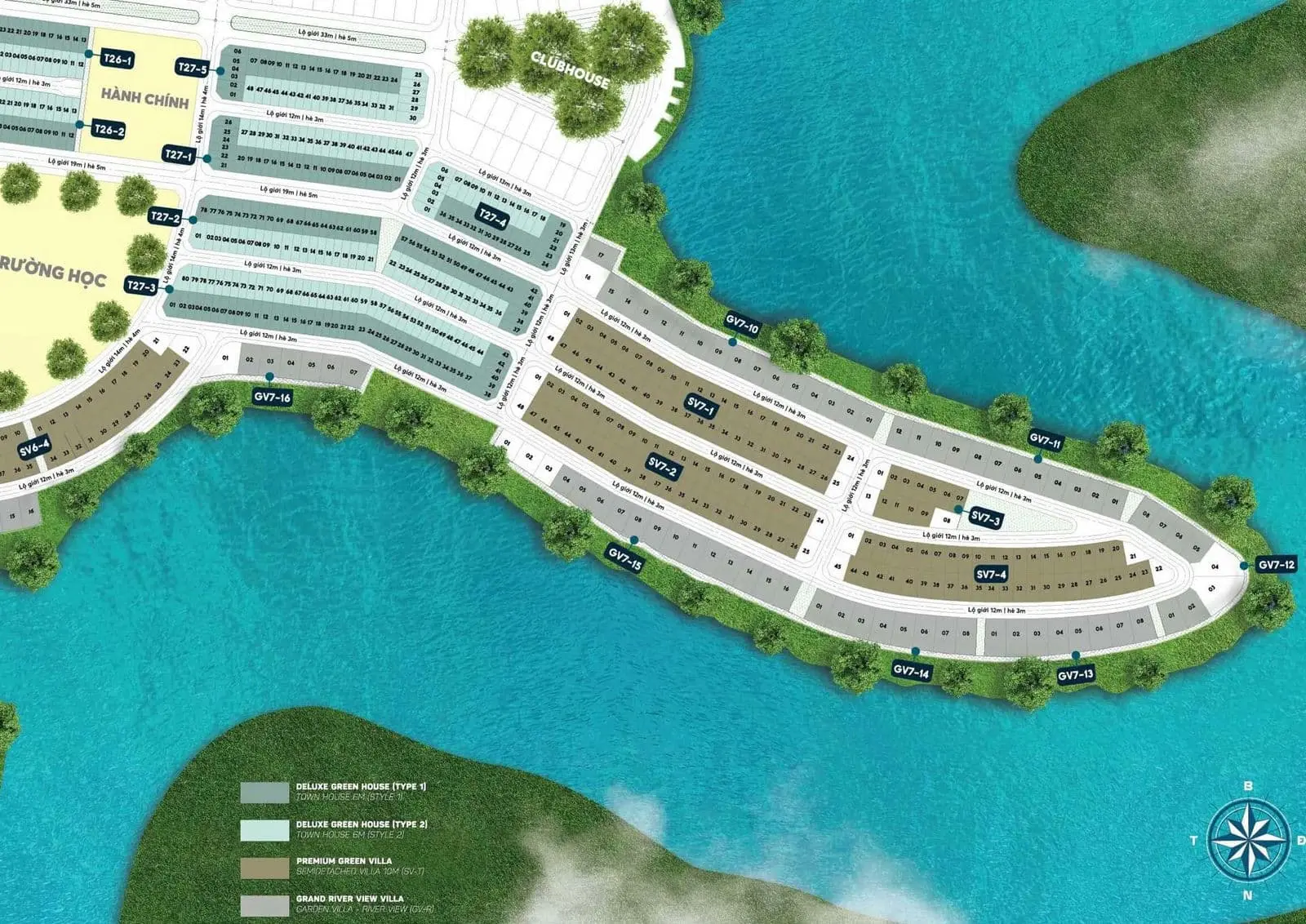 Lucky City 10 Mặt bằng Phân khu 3 Dự án Khu đô thị Lucky City Đức Hòa Long An