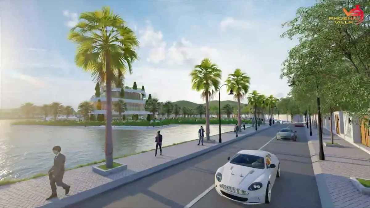 VS Phoenix Villa 9 Đường dạo bộ ven hồ VS Phoenix Villa Pleiku Gia Lai