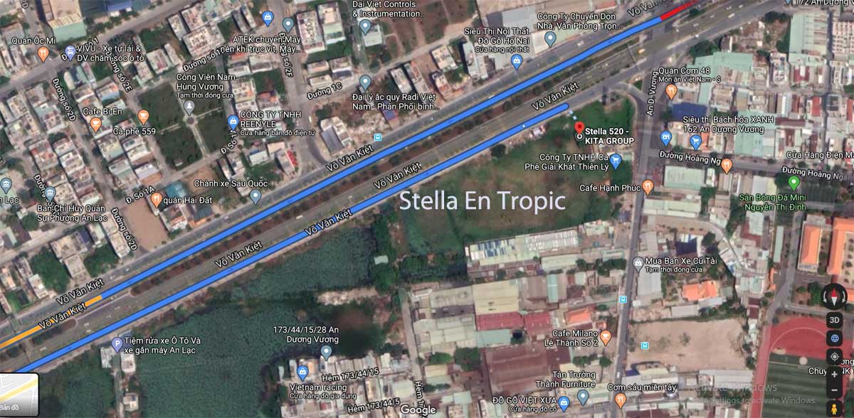 Vị trí Dự án Căn hộ Chung cư Stella En Tropic Võ Văn Kiệt Bình Tân