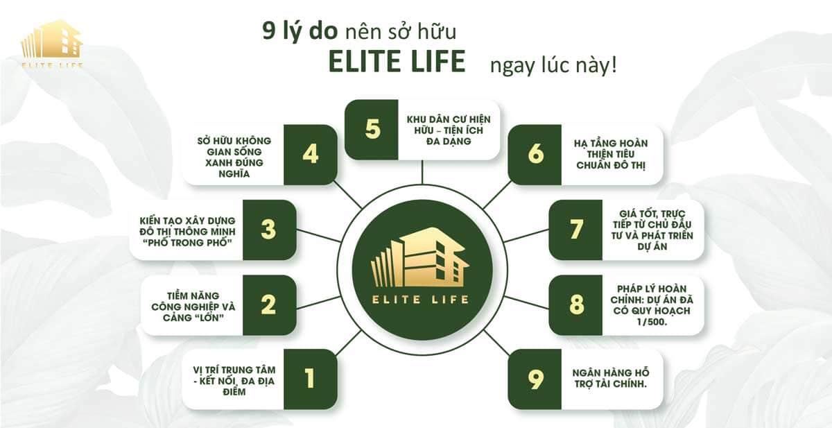 9 lý do nên mua Nhà phố Elite Life Long Hậu Long An