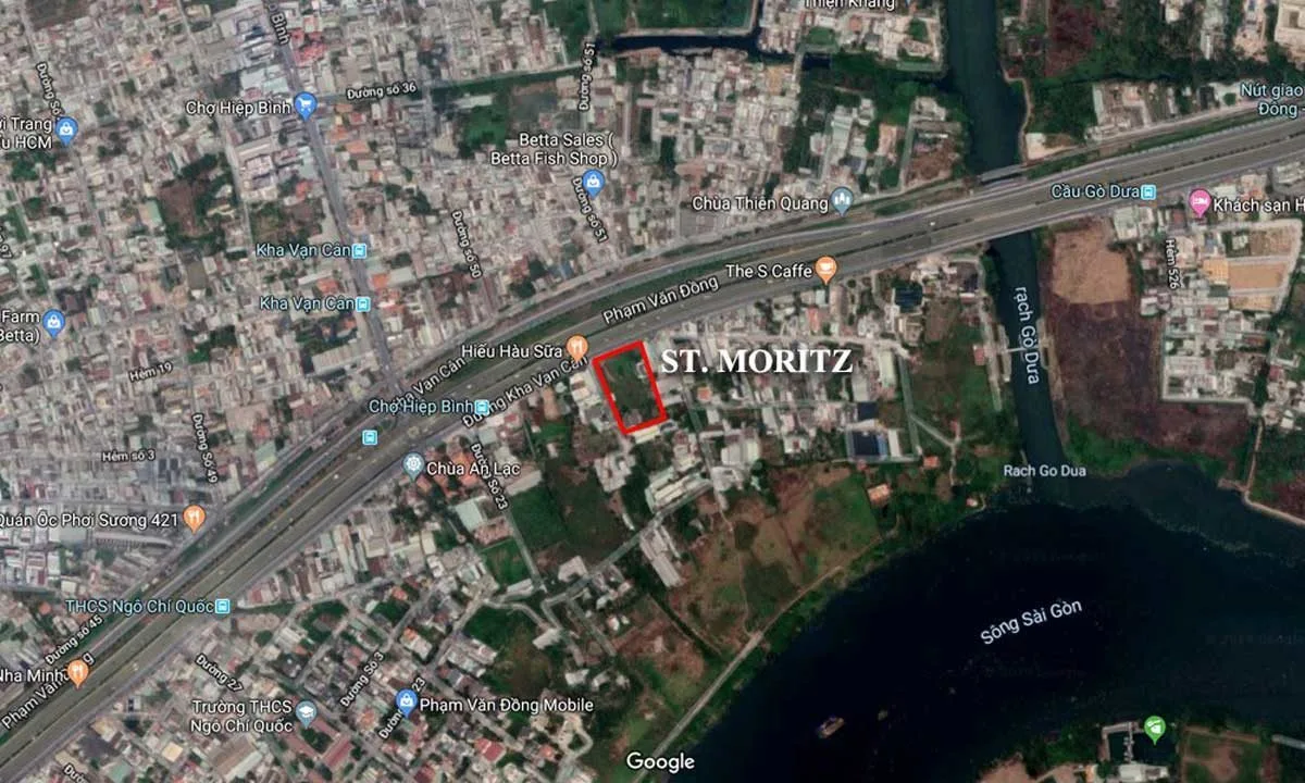ST MORITZ PHẠM VĂN ĐỒNG THỦ ĐỨC 8 Vị trí thực tế Dự án Căn hộ ST.Moritz Thủ Đức