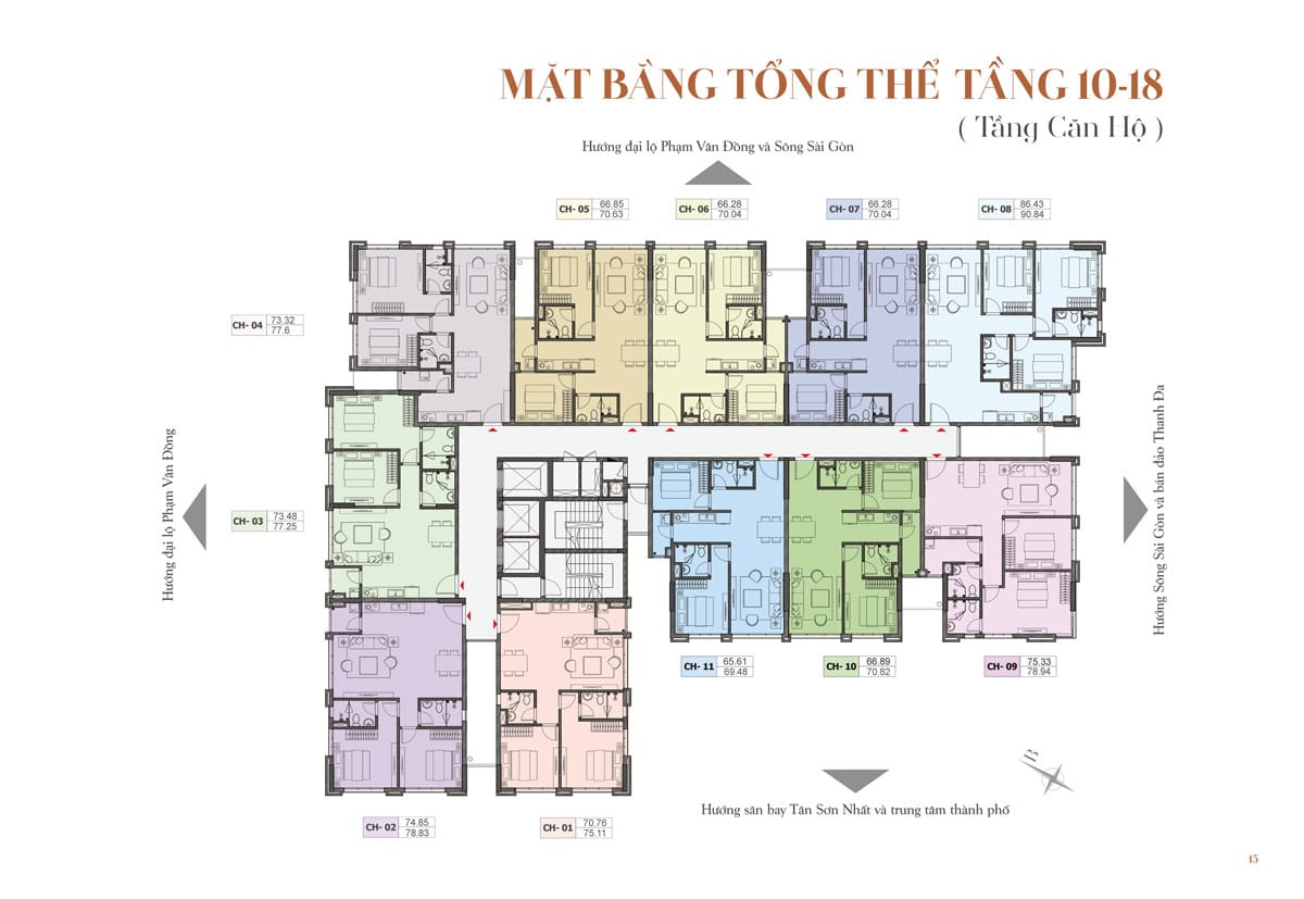 Mặt bằng tầng 8 – 10