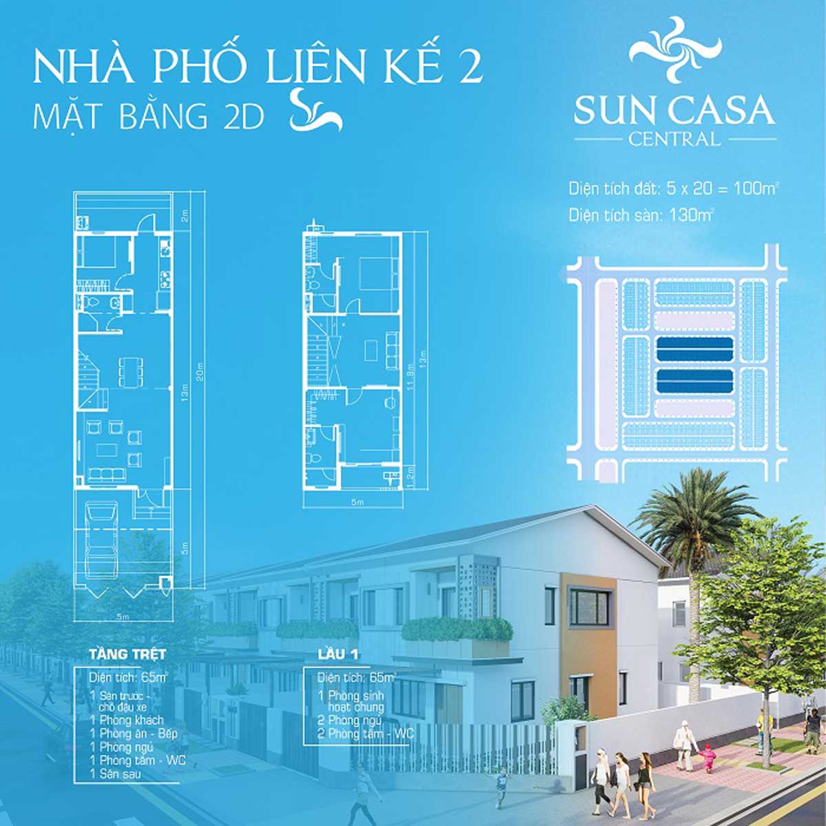 Thiết kế Nhà phố 2 Sun Casa Central