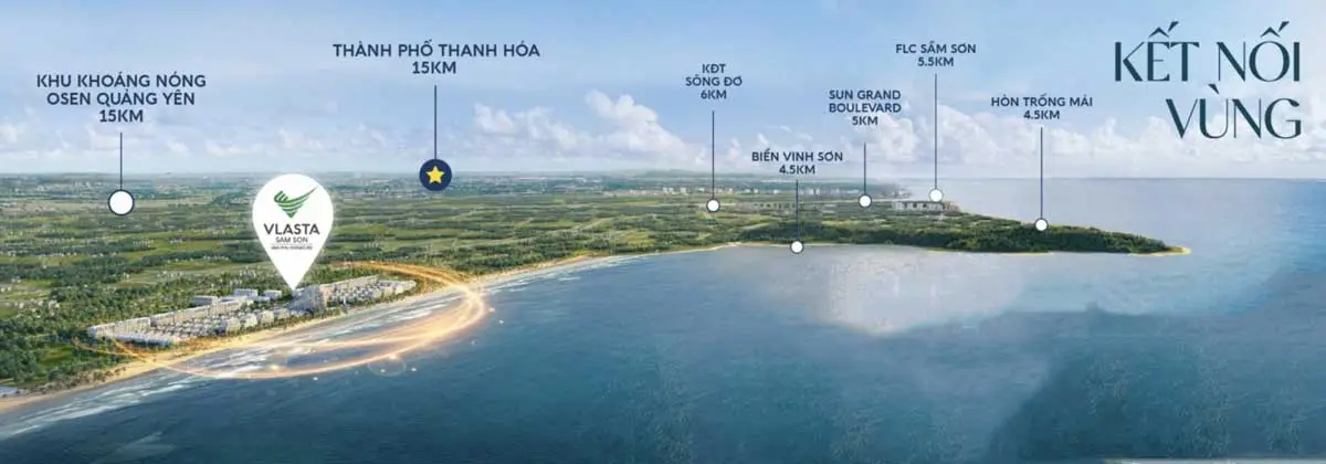 Vlasta Văn Phú Sầm Sơn 4 Vị trí liên kết vùng Dự án Vlasta Văn Phú Sầm Sơn Thanh Hóa