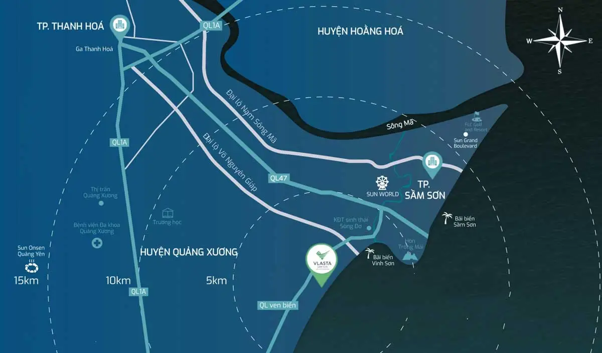 Vlasta Văn Phú Sầm Sơn 3 Vị trí Dự án Vlasta Văn Phú Sầm Sơn Thanh Hóa