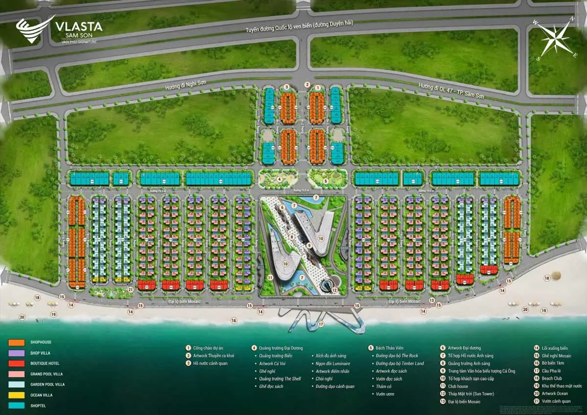 Vlasta Văn Phú Sầm Sơn 9 Mặt bằng Dự án Vlasta Văn Phú Sầm Sơn Thanh Hóa