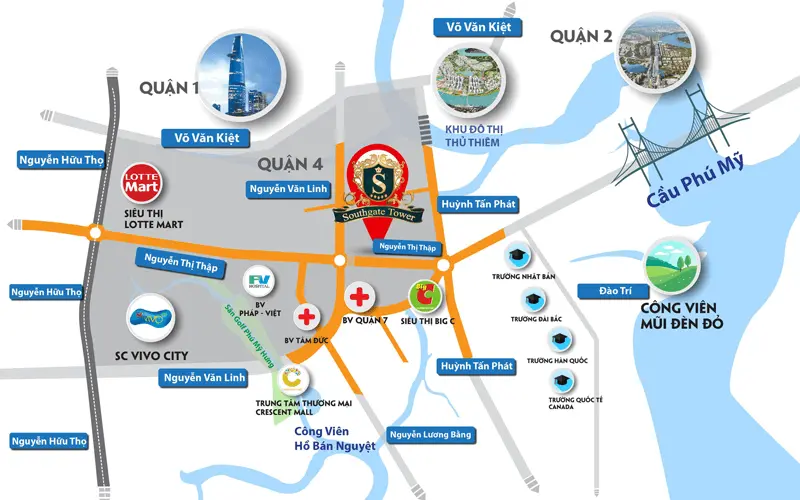 SOUTHGATE TOWER QUẬN 7 3 vi-tri-can-ho-southgate-tower-quan-7