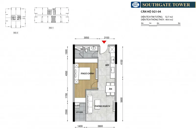 SOUTHGATE TOWER QUẬN 7 7 Thiết kế Căn hộ South Gate Tower Quận 7