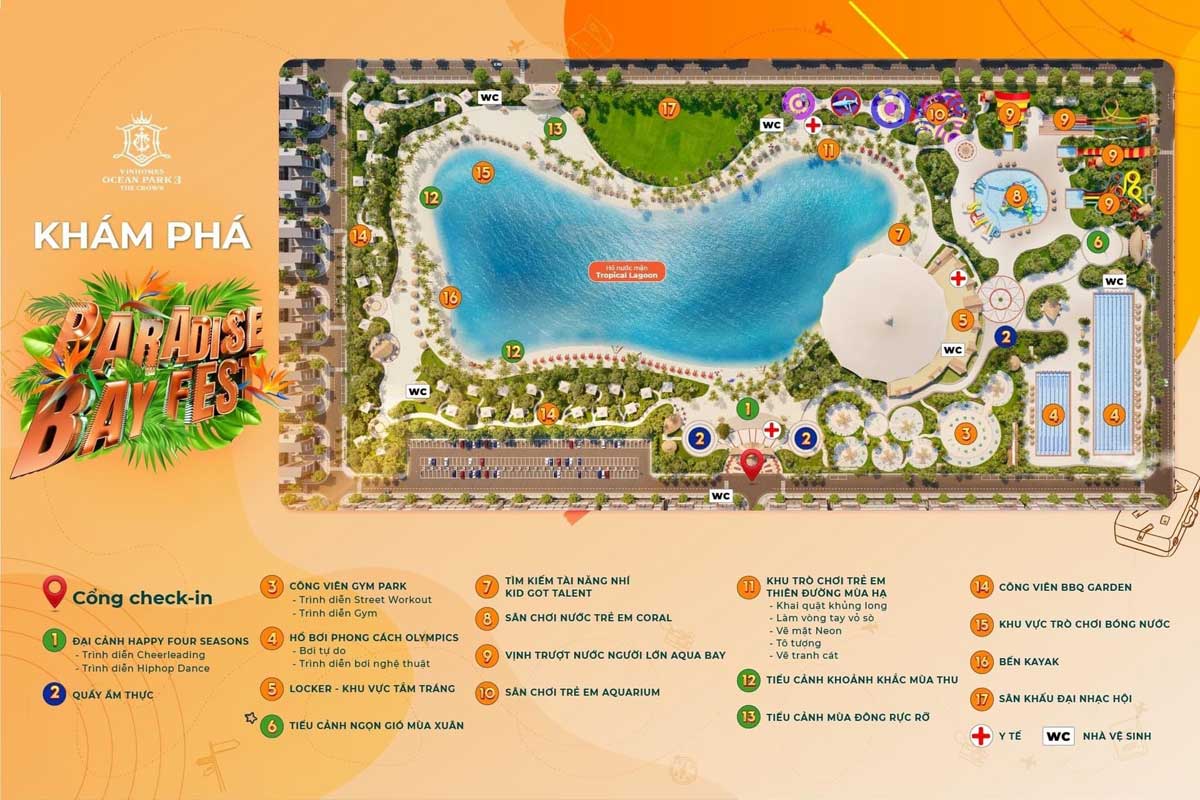 Tiện ích nội khu Vinhomes Ocean Park 3 The Crown