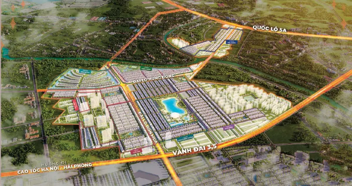 Vinhomes Ocean Park 3 The Crown 3 Vị trí Dự án Khu đô thị Vinhomes Ocean Park 3 The Crown Hưng Yên