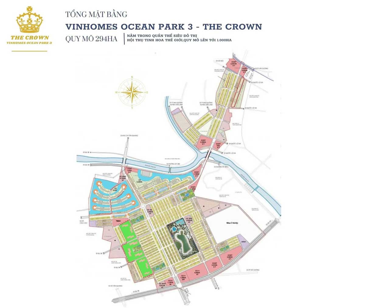 Mặt bằng Dự án Vinhomes Ocean Park 3 The Crown