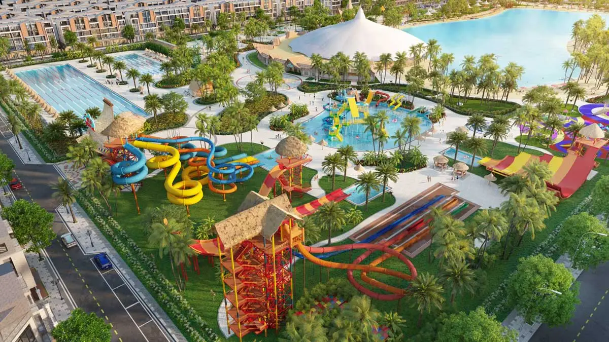Vinhomes Ocean Park 3 The Crown 6 Topdown Vịnh trượt nước Vinhomes Ocean Park 3 The Crown