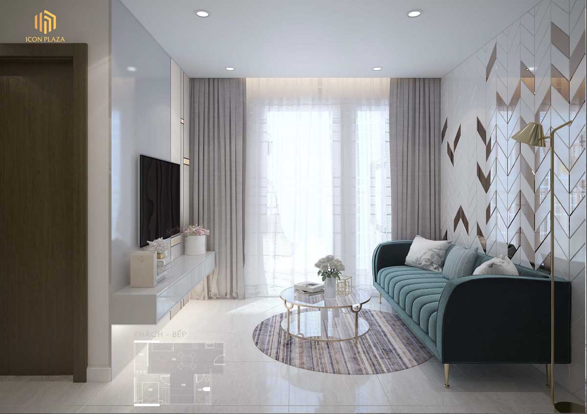 phong khach can ho 1pn icon plaza - ICON PLAZA BÌNH DƯƠNG