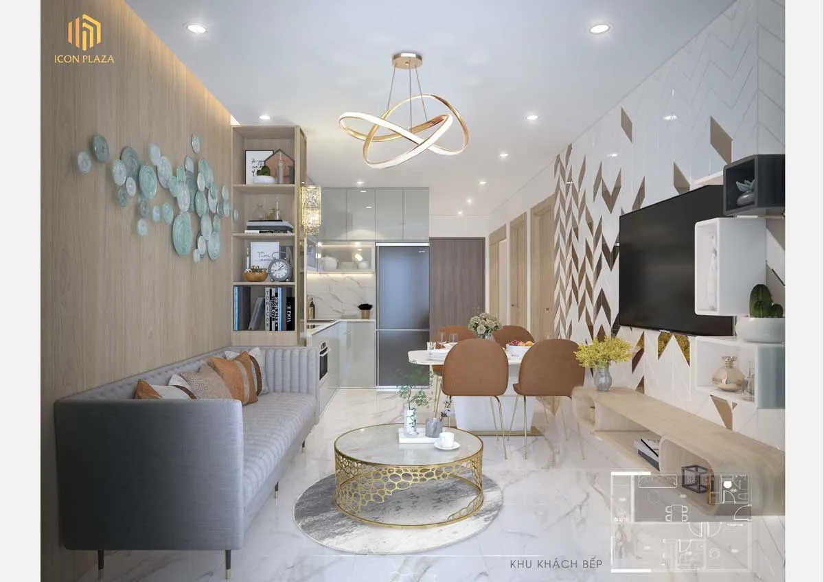 ICON PLAZA BÌNH DƯƠNG khu phong khach can ho 2 phong ngu icon plaza - ICON PLAZA BÌNH DƯƠNG
