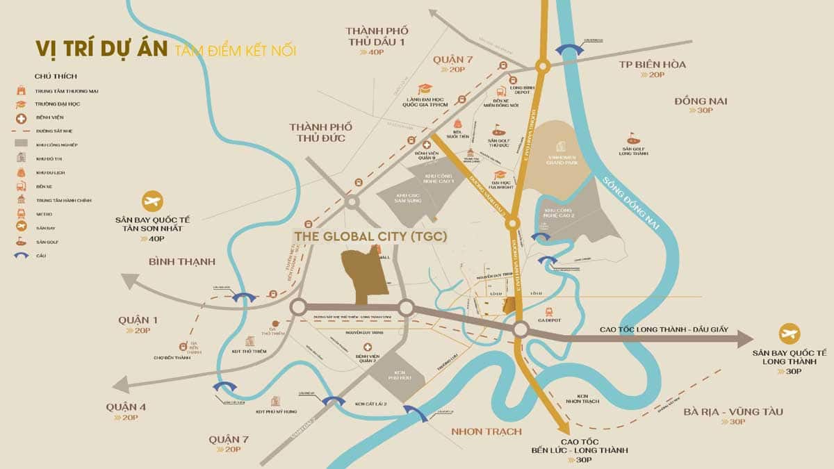 Vị trí Dự án Căn hộ The Global City Quận 2 Thủ Đức