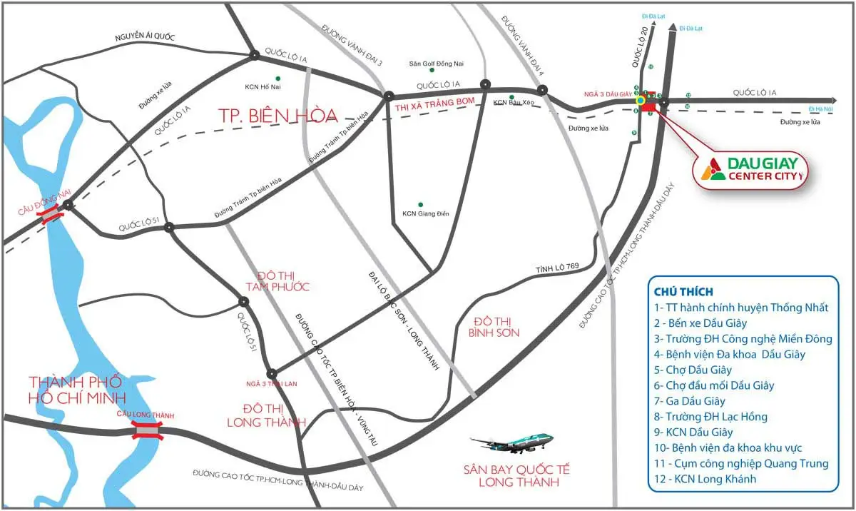 Dầu Giây Center City 2 Vị trí Dự án Dầu Giây Center CityVị trí Dự án Dầu Giây Center City