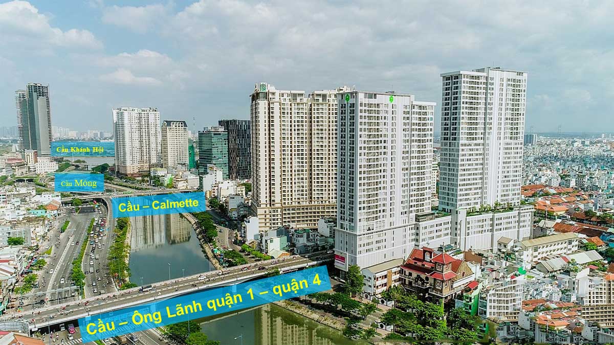 Vị trí kết nối khu vực Dự án Căn hộ RiverGate Residence Quận 4