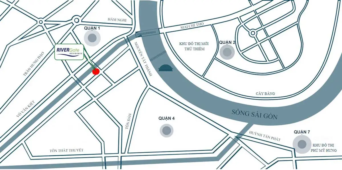 RIVERGATE RESIDENCE QUẬN 4 2 Vị trí Dự án Căn hộ RiverGate Residence Quận 4