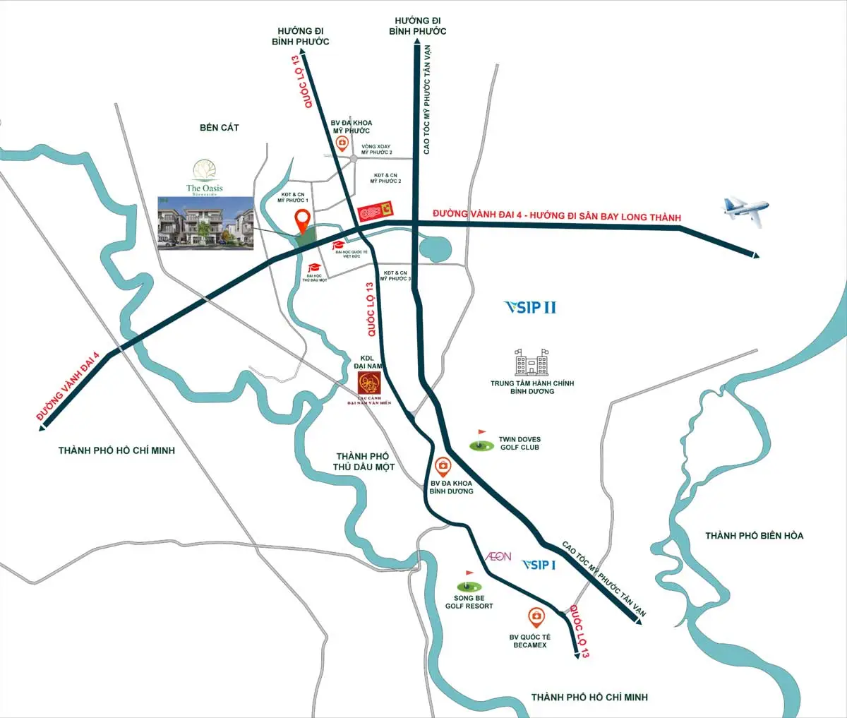 The Oasis Riverside 2 Vị trí Dự án The Oasis Riverside Bình Dương