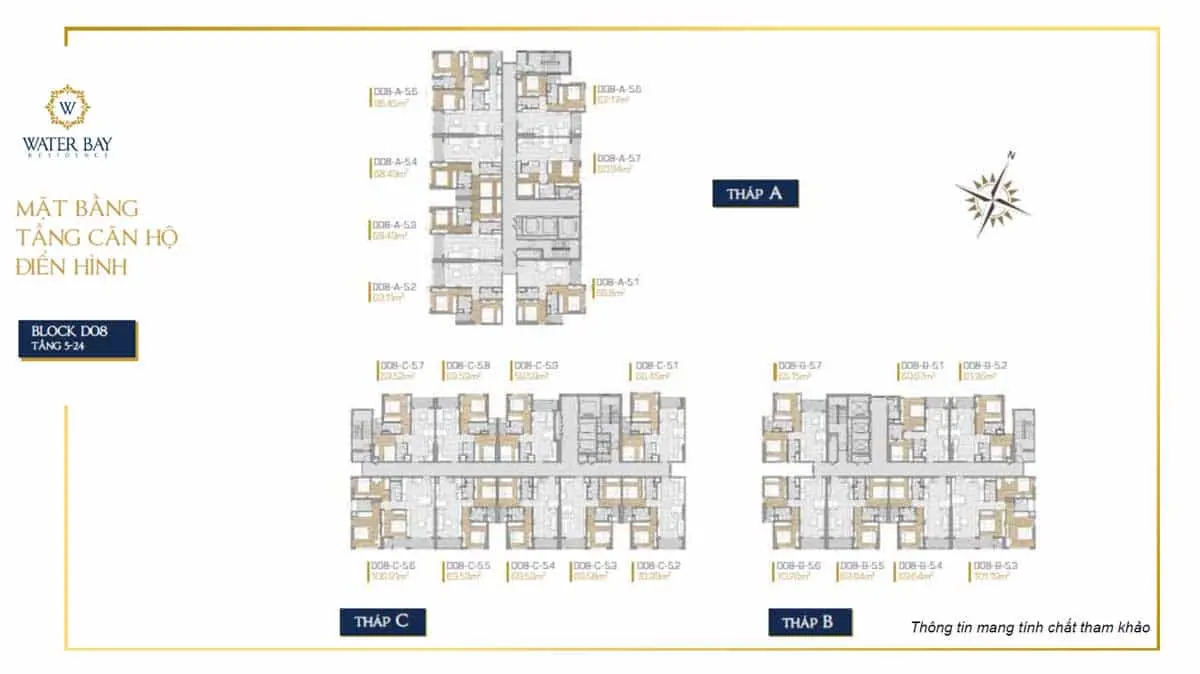 WATER BAY QUẬN 2 8 Mặt bằng Block 08 Dự án Căn hộ Water Bay Quận 2