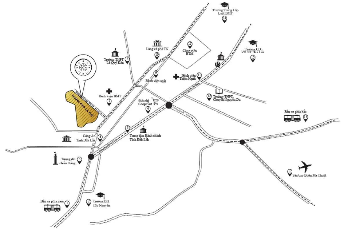 THÀNH PHỐ CÀ PHÊ THE COFFEE CITY 4 Vị trí Dự án Thành Phố Cà Phê