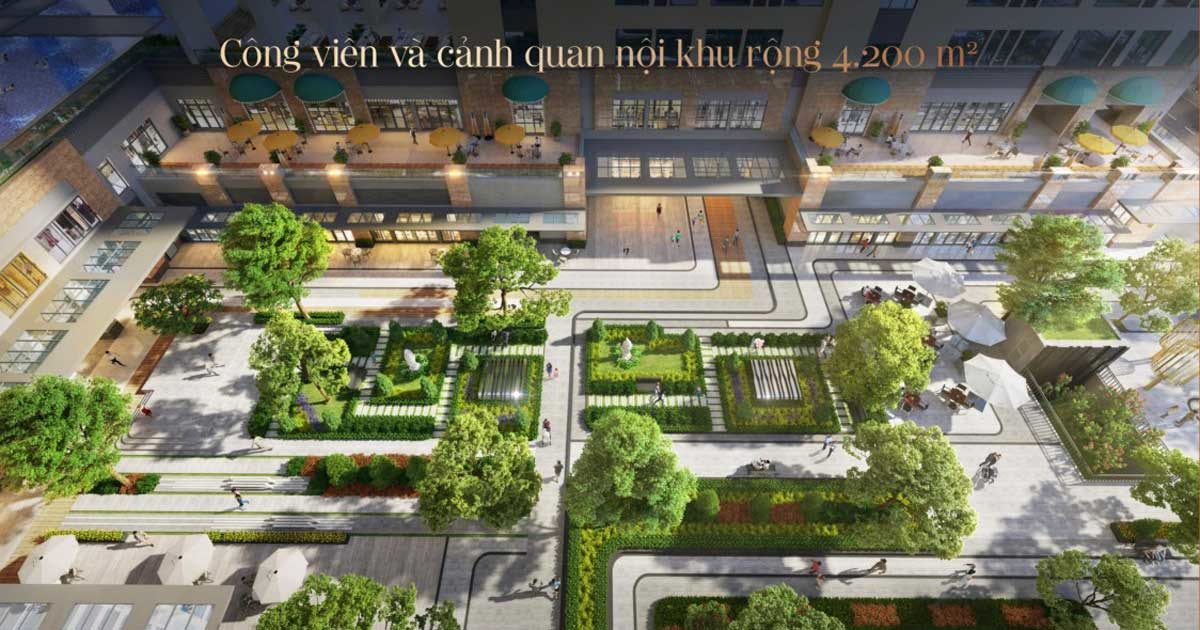 Tiện ích Công viên nội khu Dự án Căn hộ Soho Residence Cô Giang Quận 1