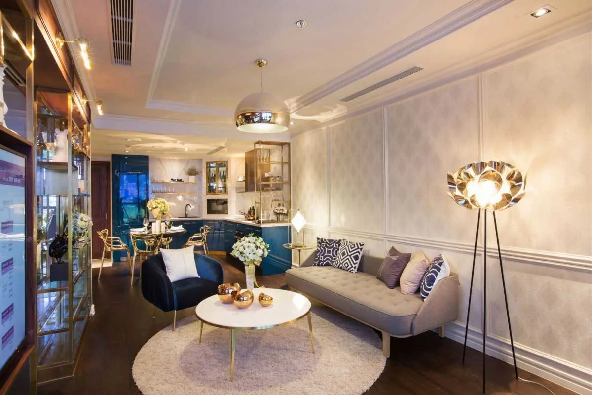 SOHO RESIDENCE QUẬN 1 16 Phòng khách Căn hộ Soho Residence Cô Giang Quận 1