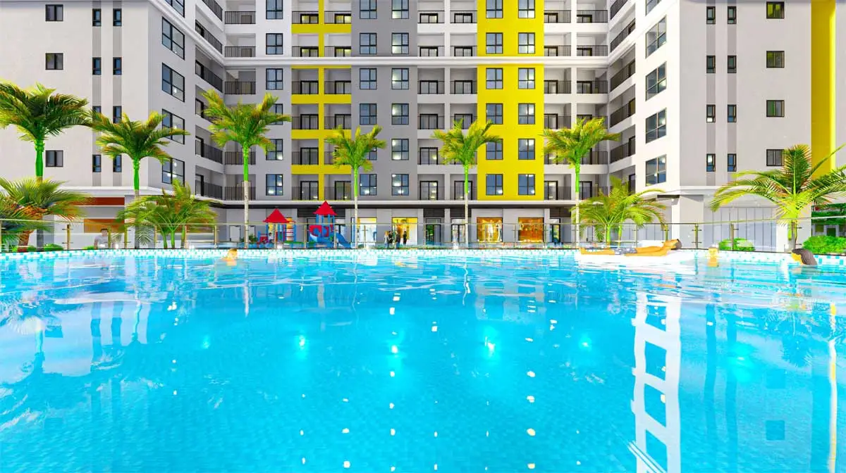 Bcons Plaza 10 Hồ bơi Dự án Căn hộ Bcons Plaza Dĩ An Bình Dương