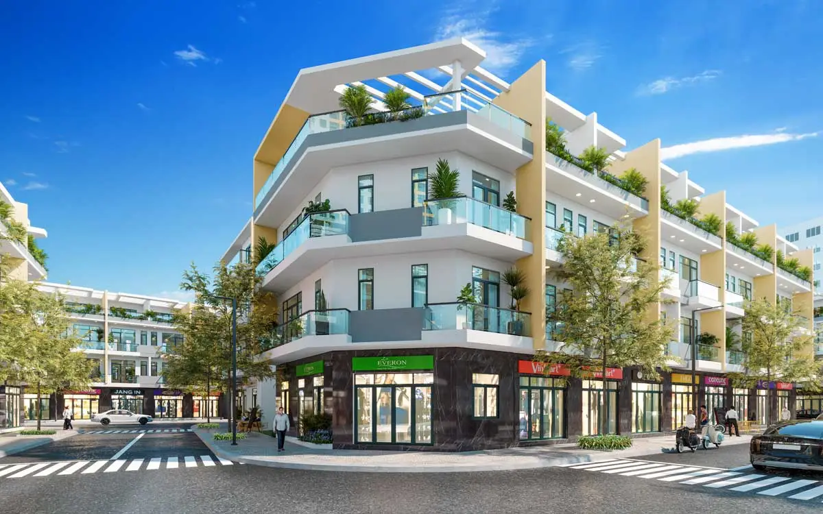 Bcons Plaza 15 Phối cảnh Căn góc Nhà phố Bcons Plaza