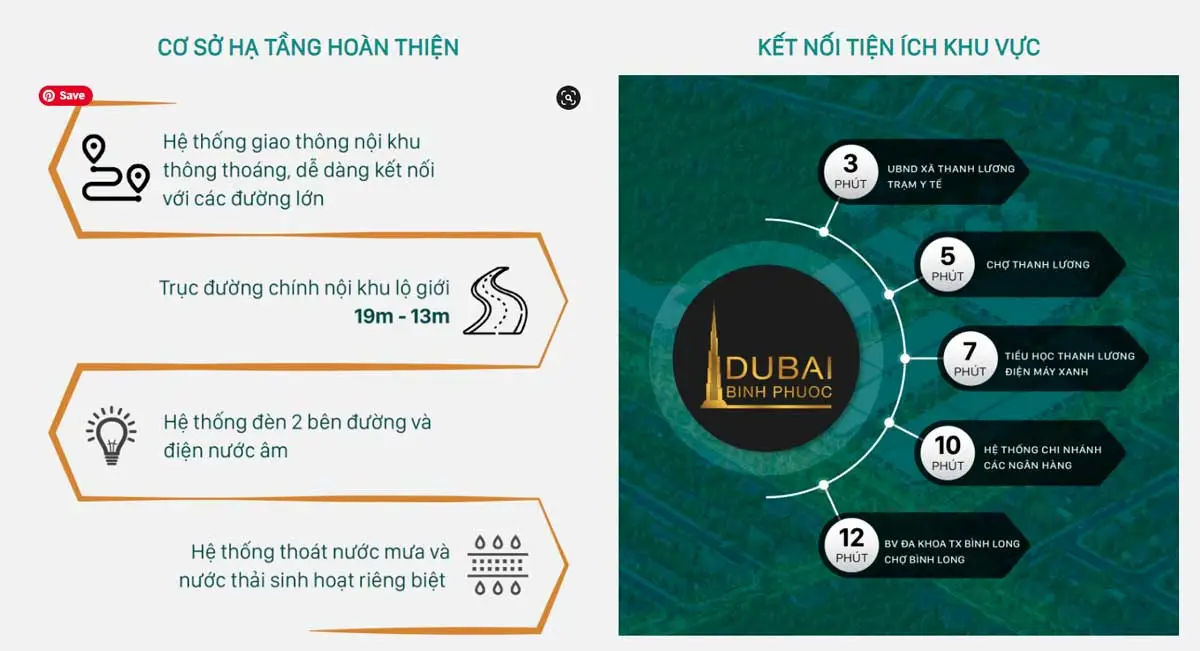 Dubai Bình Phước 3 Tiện ích liên kết vùng Khu dân cư Dubai Bình Phước