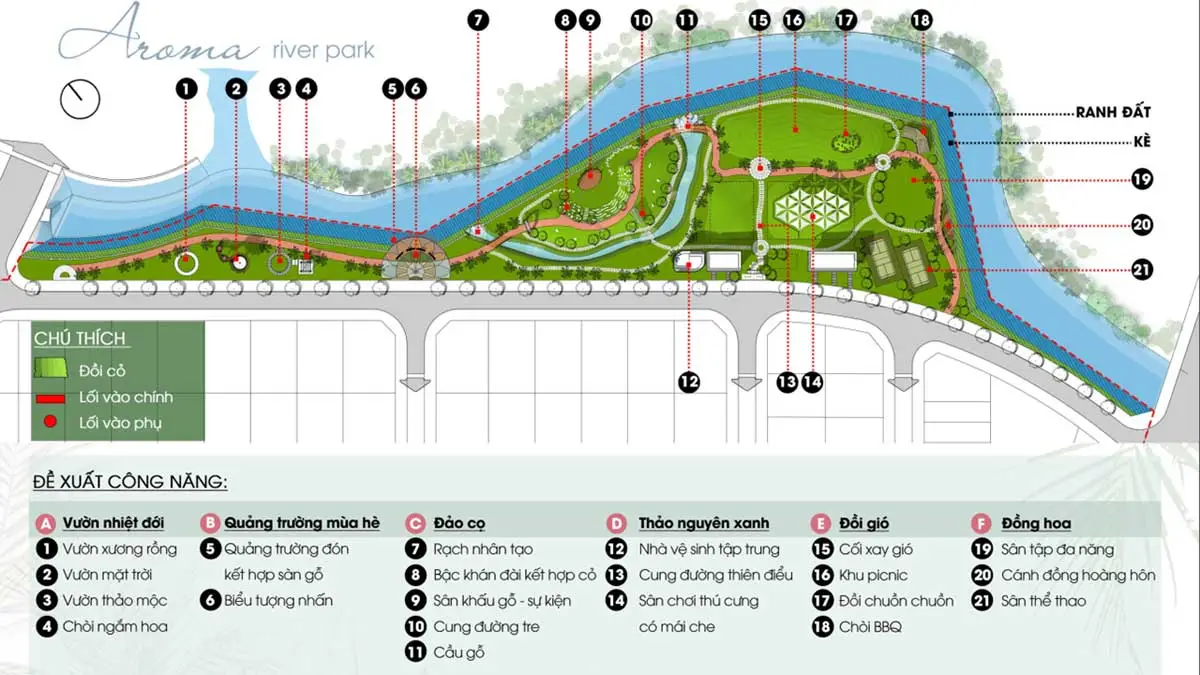 Fenice Nhơn Trạch 11 Công viên Aroma River Park – Vườn Nhiệt Đới