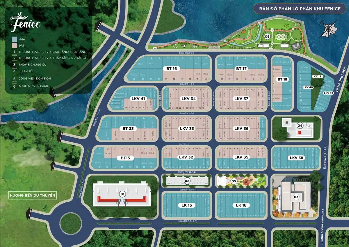 Fenice Nhơn Trạch 14 Mặt bằng Dự án Fenice Paradise Nhơn Trạch