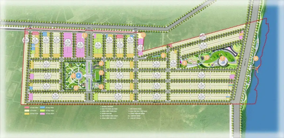 HIỆP PHƯỚC HARBOUR VIEW LONG AN 9 Mặt bằng Phân lô Dự án Hiệp Phước Harbour View Long An
