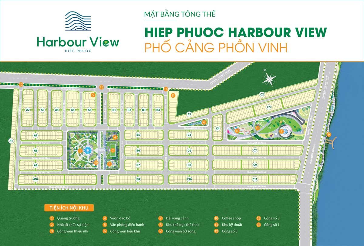 Các tiện ích nội khu Dự án Hiệp Phước Harbour View Long An