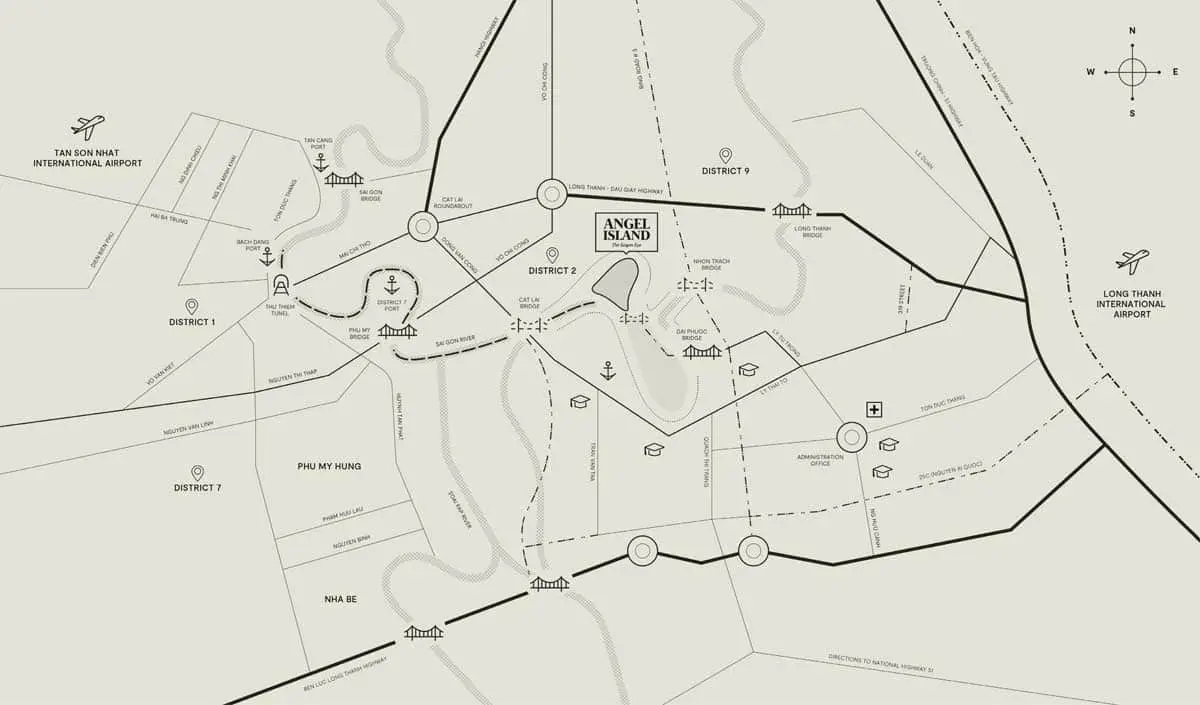 ANGEL ISLAND 6 Vị trí Dự án Khu đô thị Du lịch Angel Island Nhơn Trạch Đồng Nai