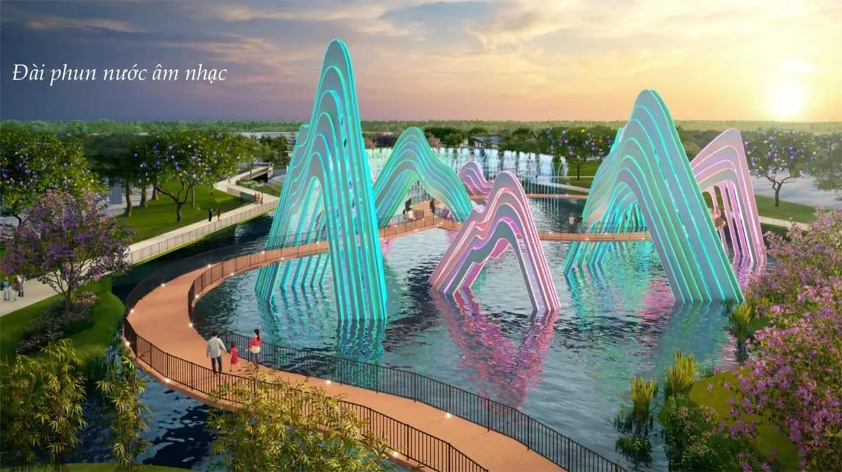 ANGEL ISLAND 17 Đài phun nước âm nhạc tại Dự án Khu Đô Thị Du Lịch Angle Island Nhơn Phước
