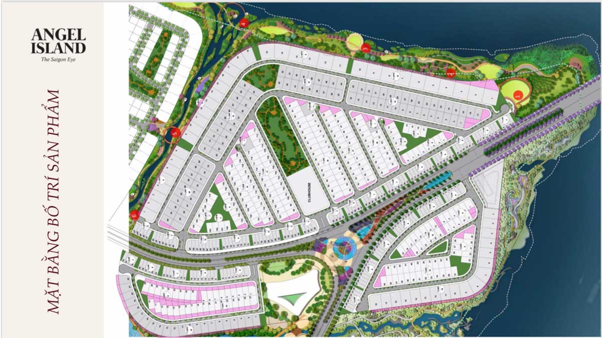 Mặt bằng phân lô Giai đoạn 1 Dự án Angel Island