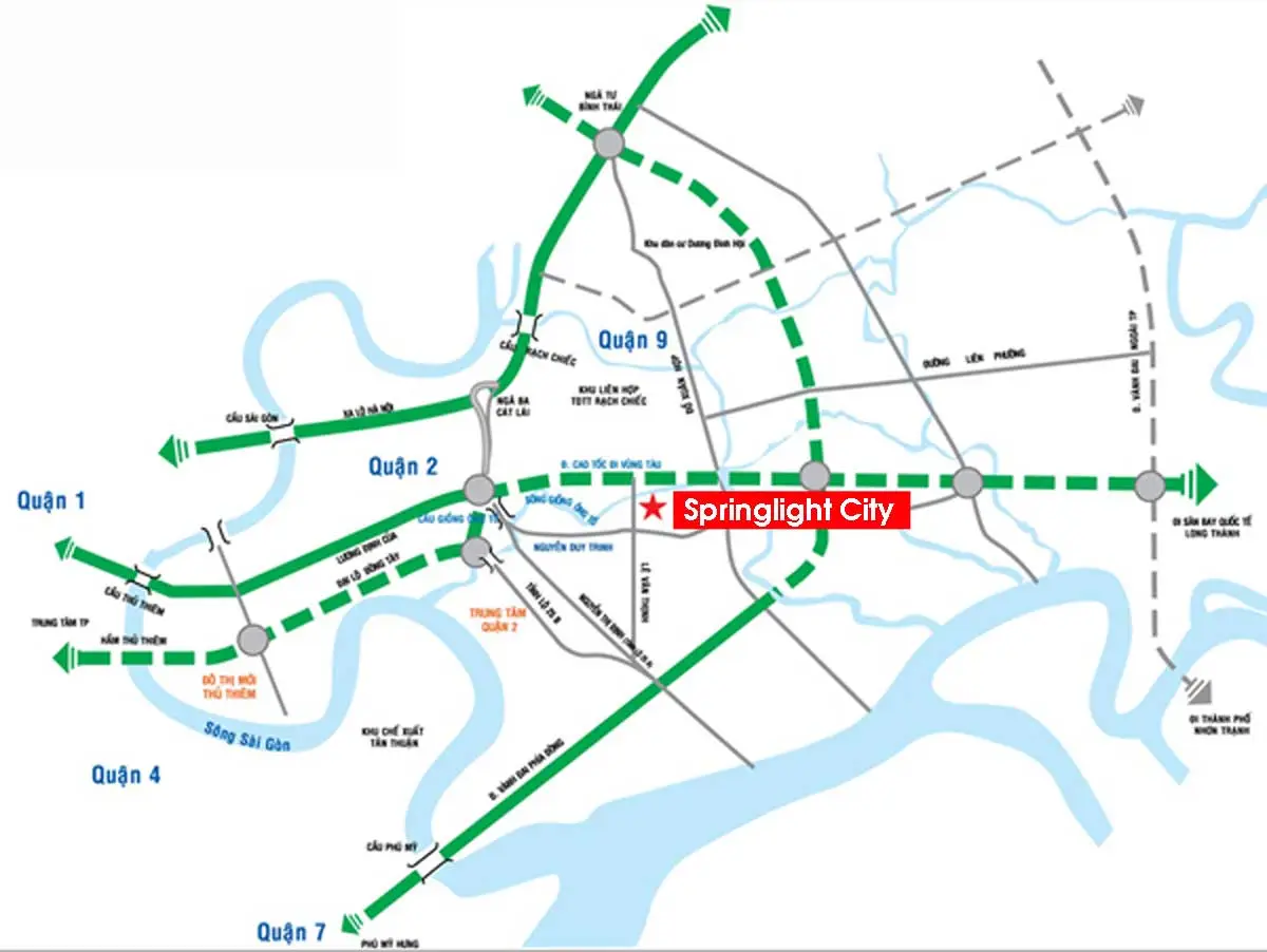 Springlight City 4 Vị trí Dự án Căn hộ Springlight City Quận 1