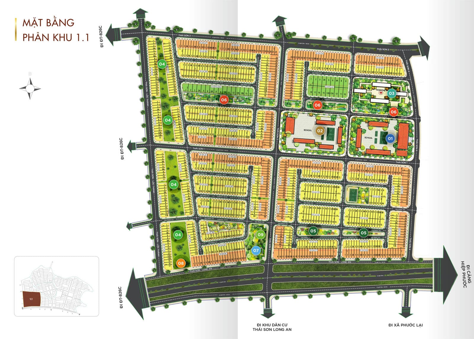 Mặt bằng Phân lô Dự án Khu đô thị T&T Millennia City Long Hậu