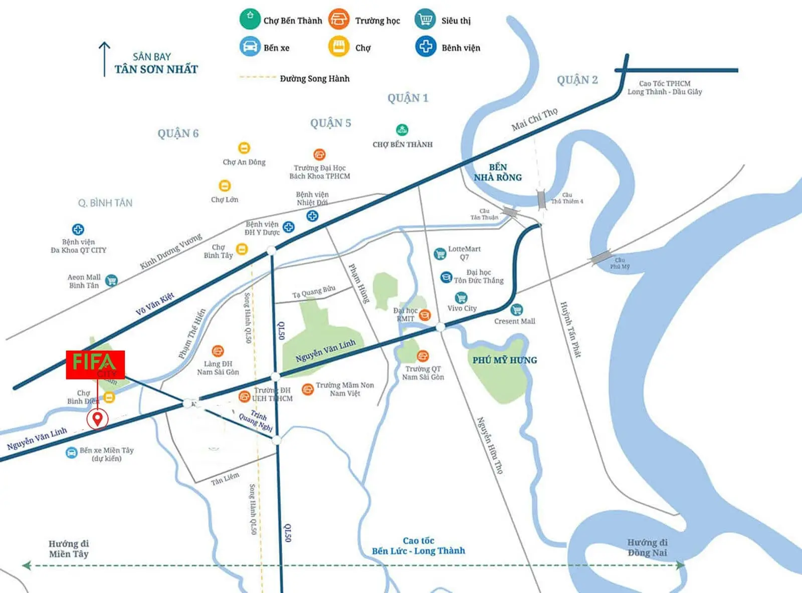 FIFA City 3 Vị trí Dự án FIFA City Nguyễn Văn Linh Bình Chánh