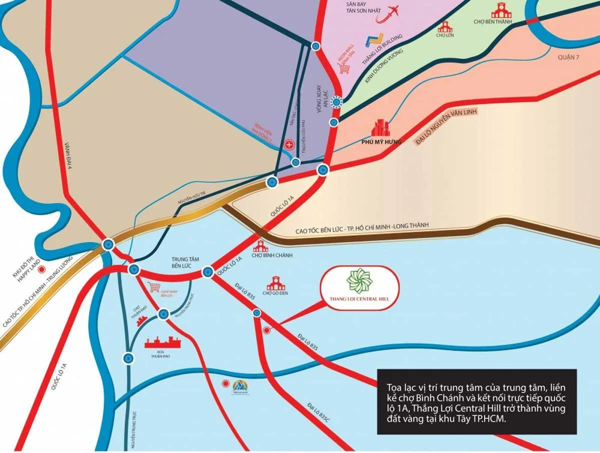 THẮNG LỢI CENTRAL HILL LONG AN 3 Vị trí Dự án Thắng Lợi Central Hill