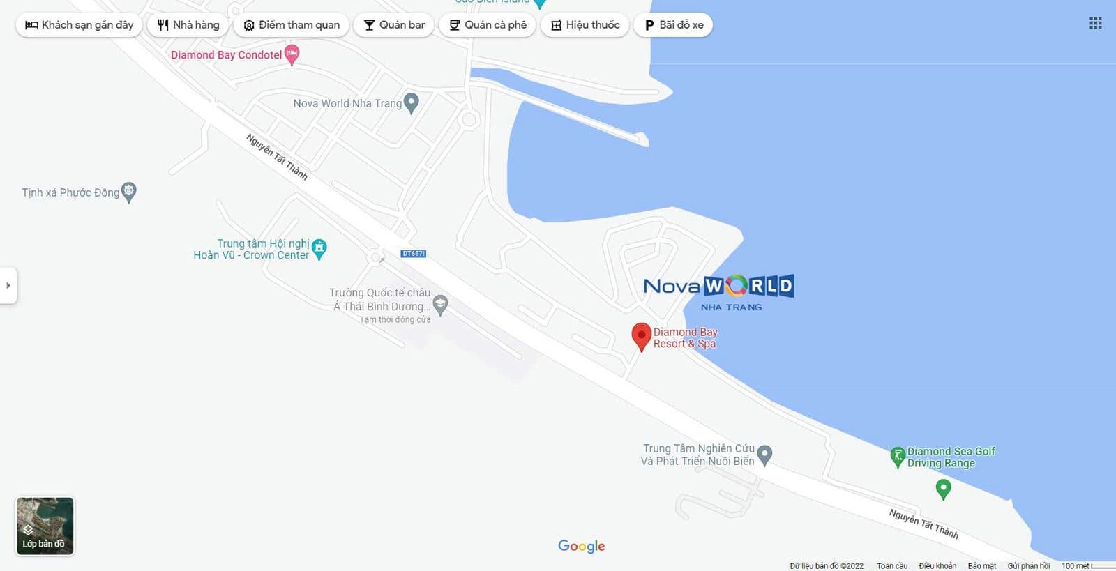 Vị trí Dự án Khu đô thị NovaWorld Nha Trang Diamond Bay