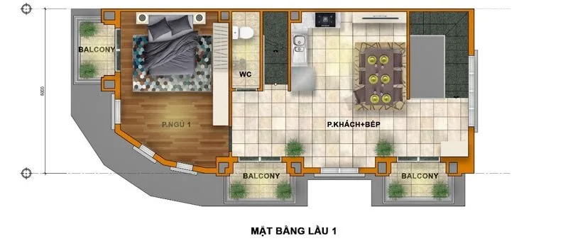 Mặt bằng tầng 1 J Dragon Mặt bằng tầng 1 J Dragon