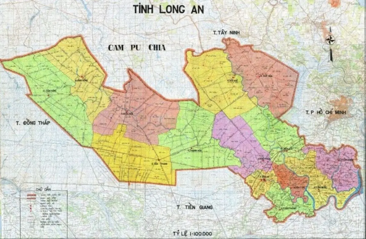 J DRAGON CẦN ĐƯỚC LONG AN 17 Bảng đồ Long An tiếp giáp với nhiều Tỉnh Thành