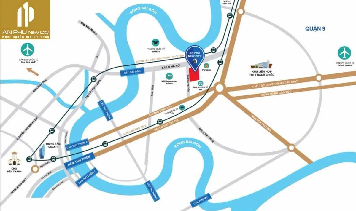 AN PHÚ NEW CITY QUẬN 2 2 Vị trí Dự án An Phú New City Quận 2