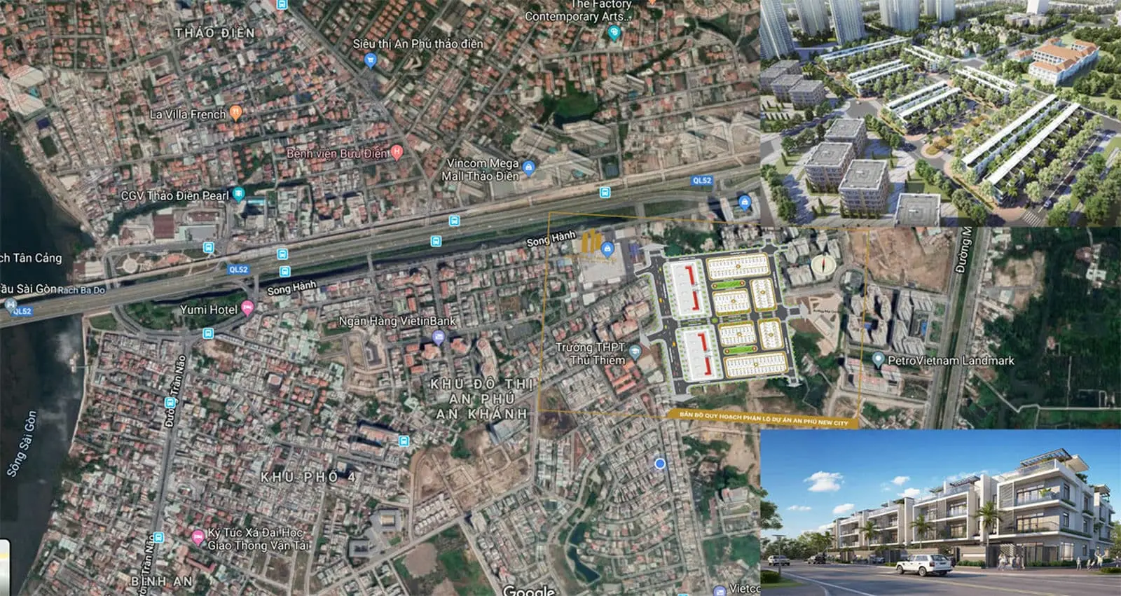 AN PHÚ NEW CITY QUẬN 2 4 Vị trí thực tế Dự án An Phú New City Quận 2