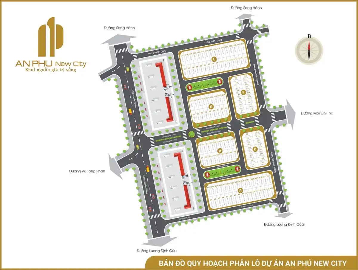 AN PHÚ NEW CITY QUẬN 2 6 Mặt bằng Dự án An Phú New City Quận 2