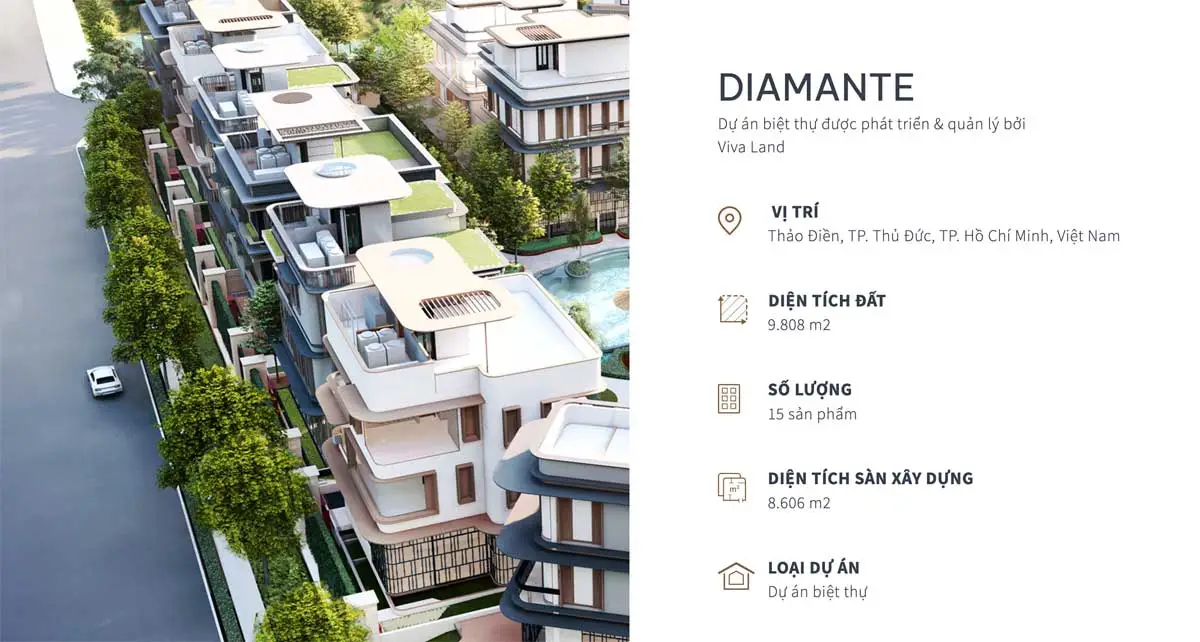Vivian Le Jardin 2 Tổng thể Dự án Diamante Thủ Đức
