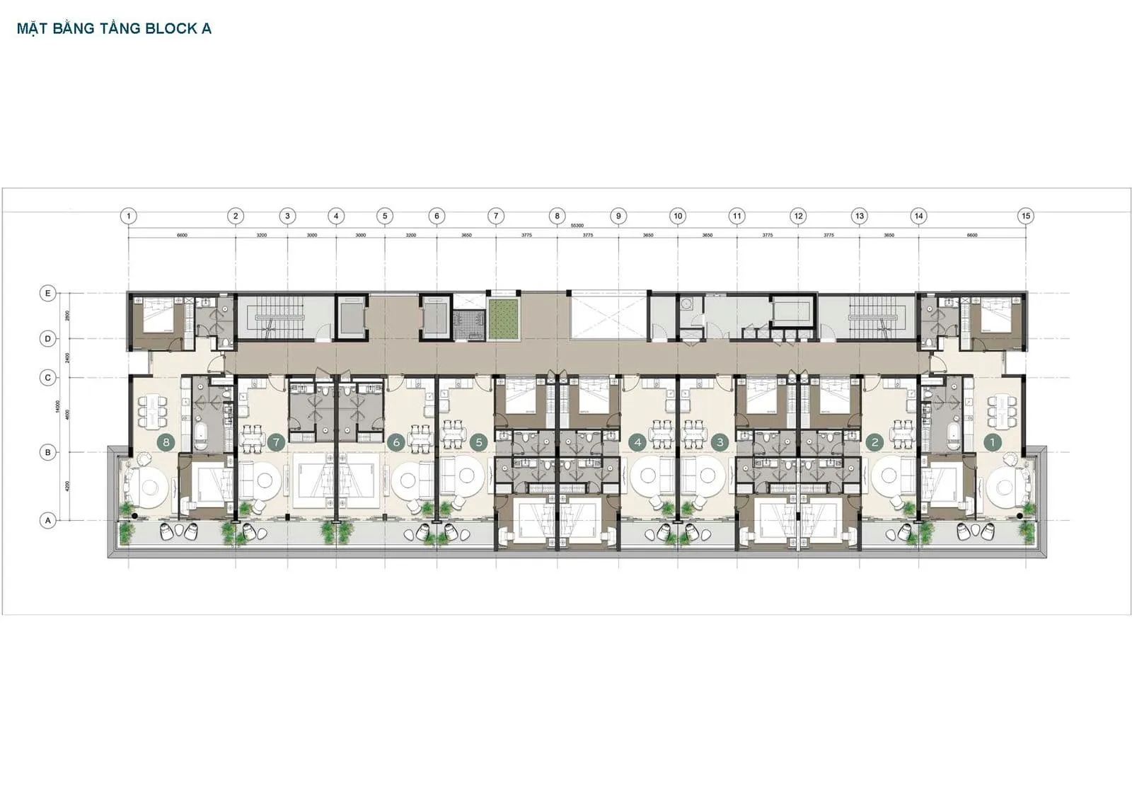 Grand Mercure Phan Thiết 10 Mặt bằng Tầng Block A Dự án Grand Mercure Phan Thiết